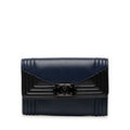 Chanel CC Logo Boy Card Case Business Holder Navy Black Lambskin