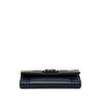 Chanel CC Logo Boy Card Case Business Holder Navy Black Lambskin — view 3