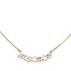 Chanel Heart CC Logo Necklace Gold Plated Rhinestone Bijuu