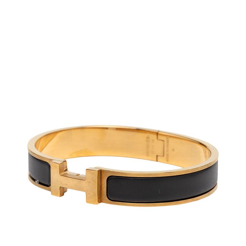 Hermes Click PM Bracelet Gold Black Plated — view 2