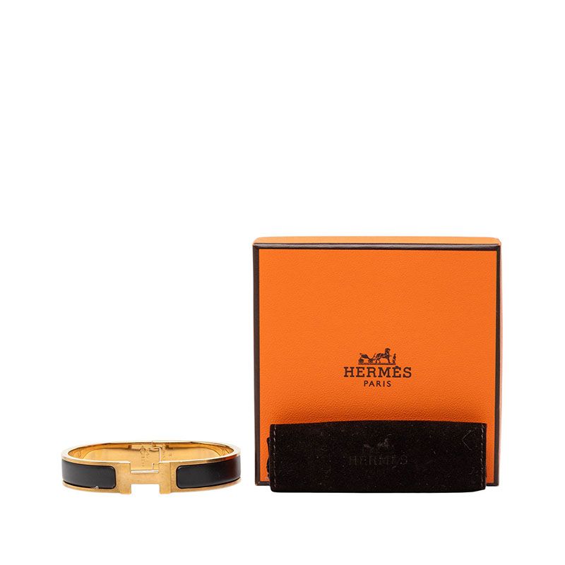 Hermes Click PM Bracelet Gold Black Plated — view 6