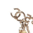 Chanel CC Logo Star Motif Stud Earrings Swing Gold Plated Rhinestone — view 4