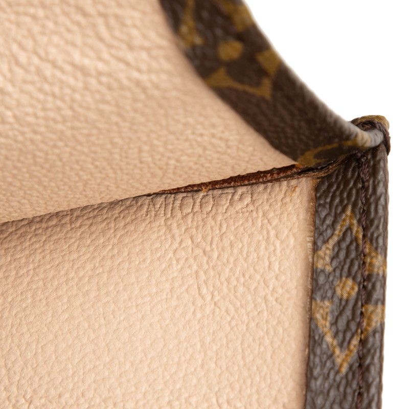 Louis Vuitton Monogram Sac Plat Tote Brown Leather — view 6