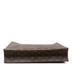 Louis Vuitton Monogram Sac Plat Tote Brown Leather — view 3