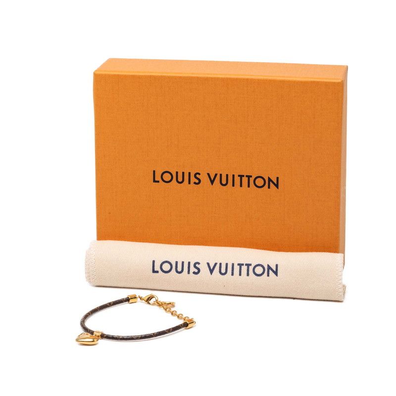 Louis Vuitton Monogram Bracelet Blue Ming Heart Brown Plated — view 6