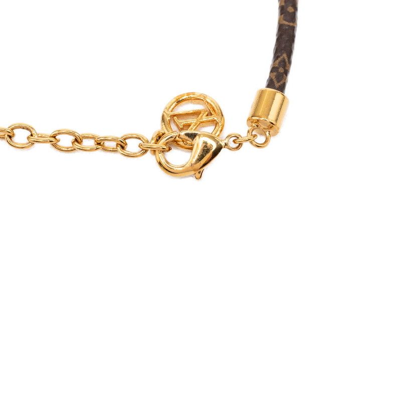 Louis Vuitton Monogram Bracelet Blue Ming Heart Brown Plated — view 4