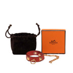 Hermes Rival Glove Holder Red Veau Swift Plated — view 5
