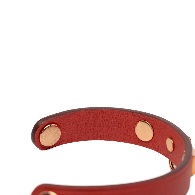 Hermes Rival Glove Holder Red Veau Swift Plated — view 4