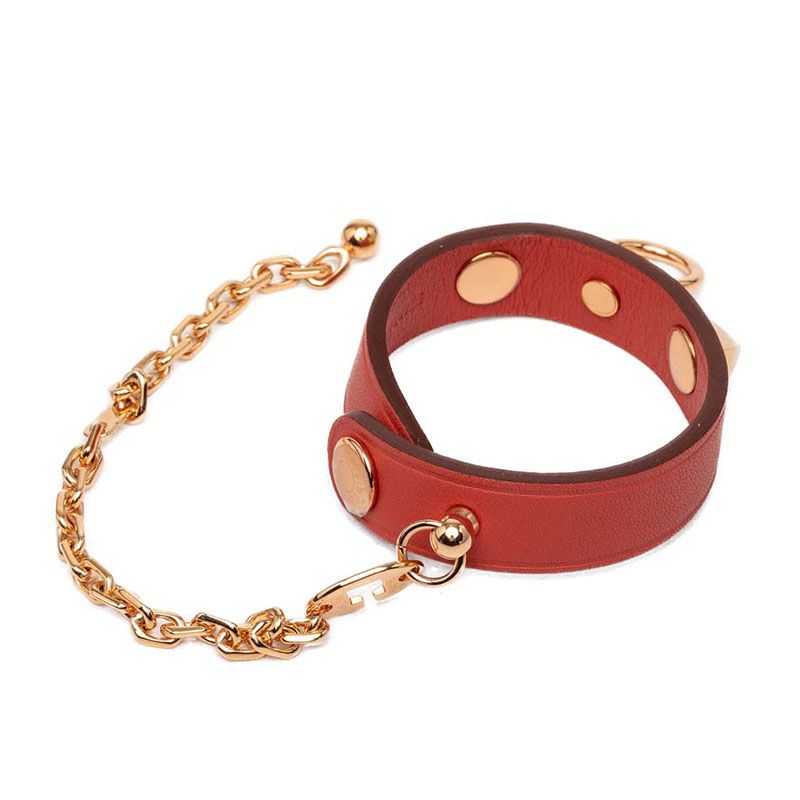 Hermes Rival Glove Holder Red Veau Swift Plated — view 2