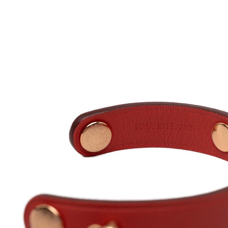 Hermes Rival Glove Holder Red Veau Swift Plated — view 3