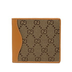 Gucci GG Canvas Bifold Wallet Beige Brown