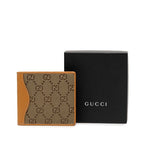 Gucci GG Canvas Bifold Wallet Beige Brown — view 7