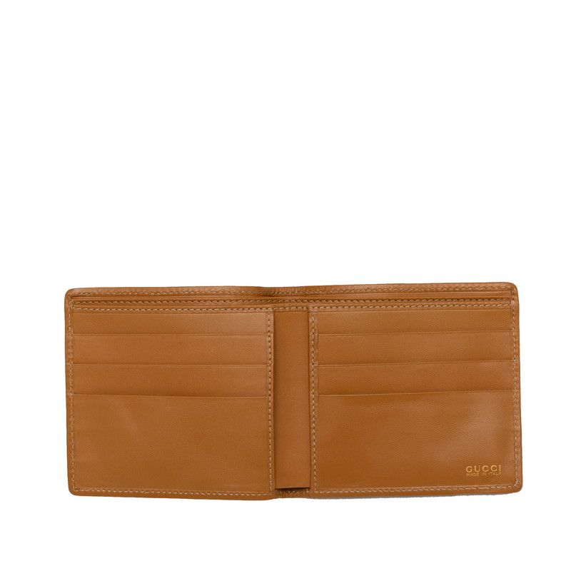 Gucci GG Canvas Bifold Wallet Beige Brown — view 4