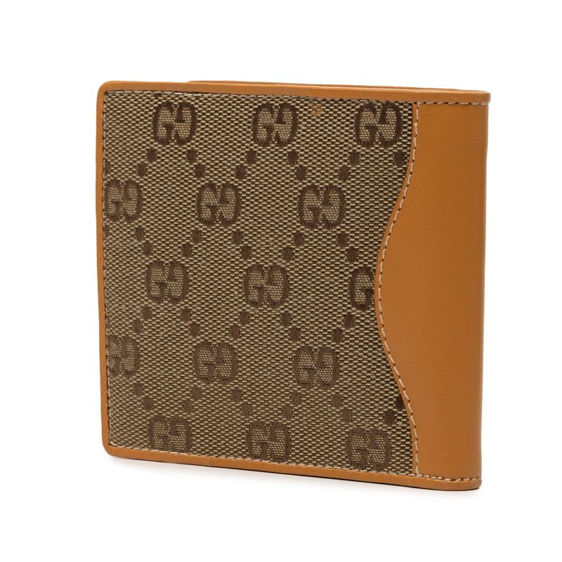 Gucci GG Canvas Bifold Wallet Beige Brown — view 2