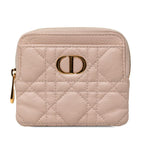 Dior Cannage Caro Coin Purse Pink Lavender Lambskin