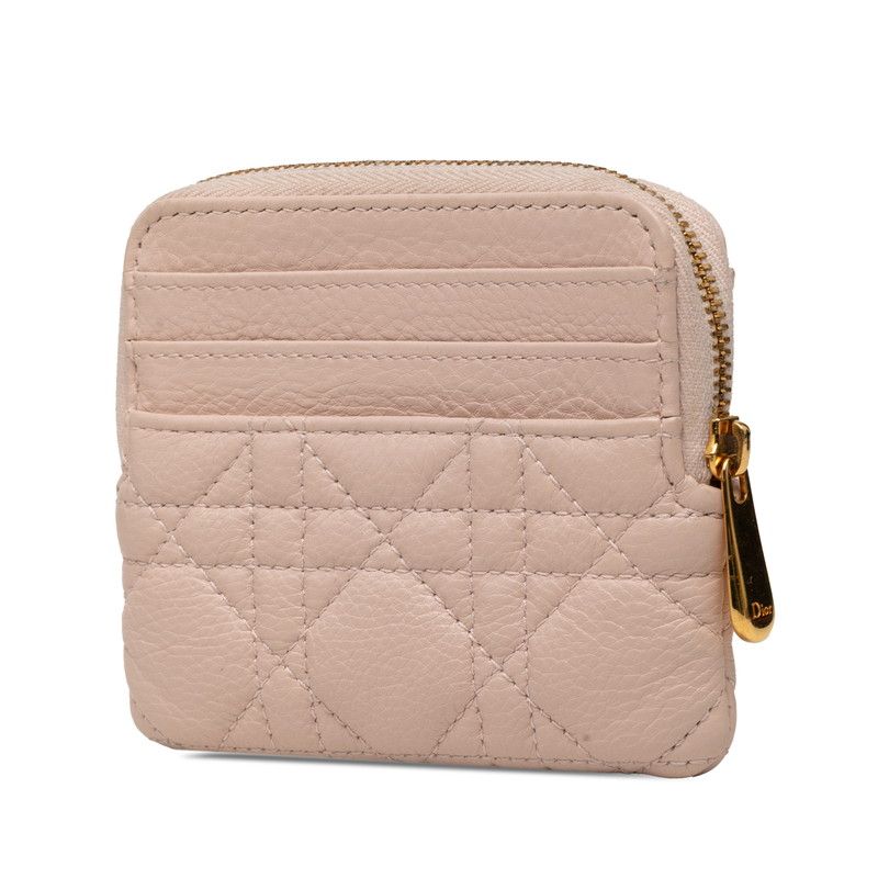 Dior Cannage Caro Coin Purse Pink Lavender Lambskin — view 2