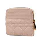 Dior Cannage Caro Coin Purse Pink Lavender Lambskin — view 2