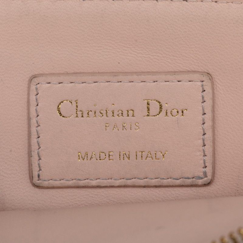 Dior Cannage Caro Coin Purse Pink Lavender Lambskin — view 5