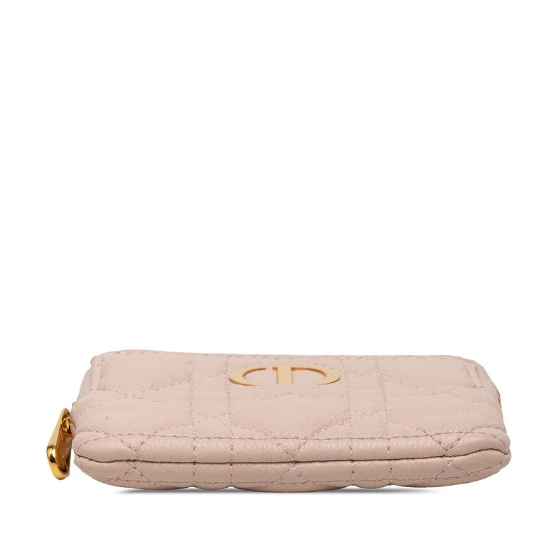 Dior Cannage Caro Coin Purse Pink Lavender Lambskin — view 3