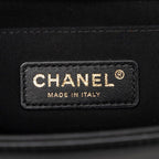 Chanel CC Logo Quilted Boy Chain Shoulder Bag Black Multicolor Lambskin — view 5