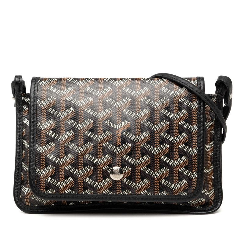Goyard Plumet Crossbody Shoulder Bag Pouch Wallet Black Brown Leather