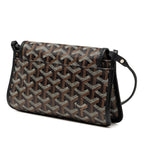 Goyard Plumet Crossbody Shoulder Bag Pouch Wallet Black Brown Leather — view 2