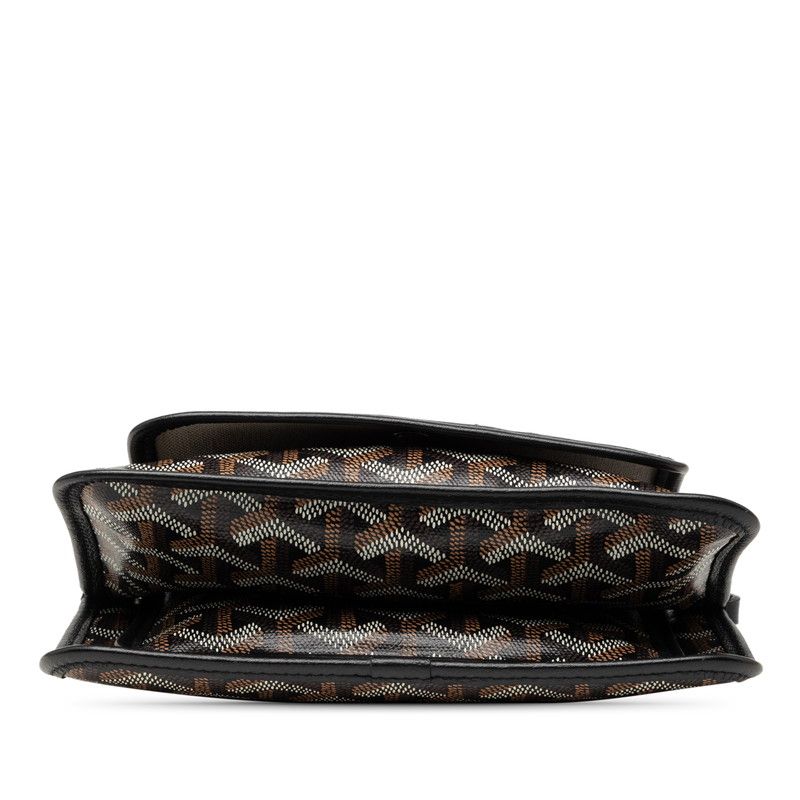 Goyard Plumet Crossbody Shoulder Bag Pouch Wallet Black Brown Leather — view 3