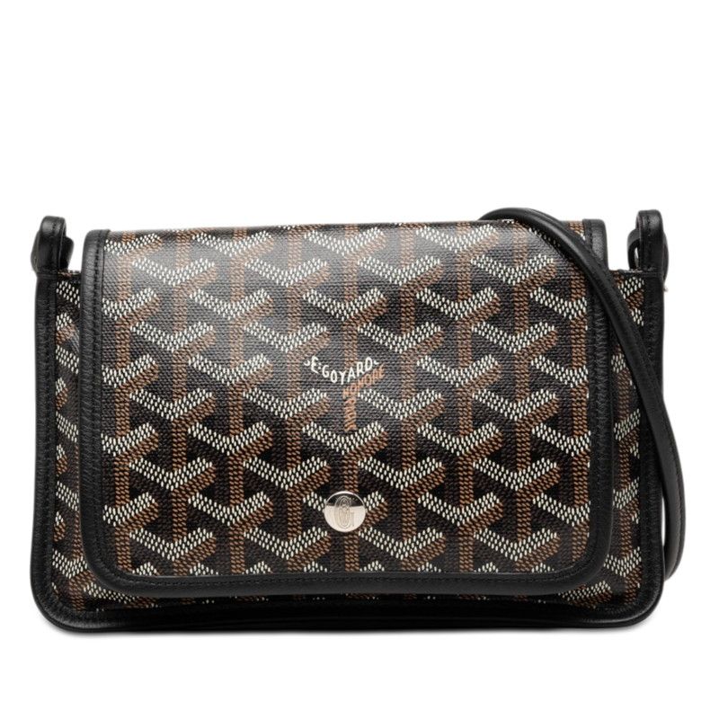 Goyard Plumet Crossbody Shoulder Bag Pouch Wallet Black Brown Leather