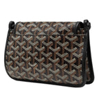 Goyard Plumet Crossbody Shoulder Bag Pouch Wallet Black Brown Leather — view 2