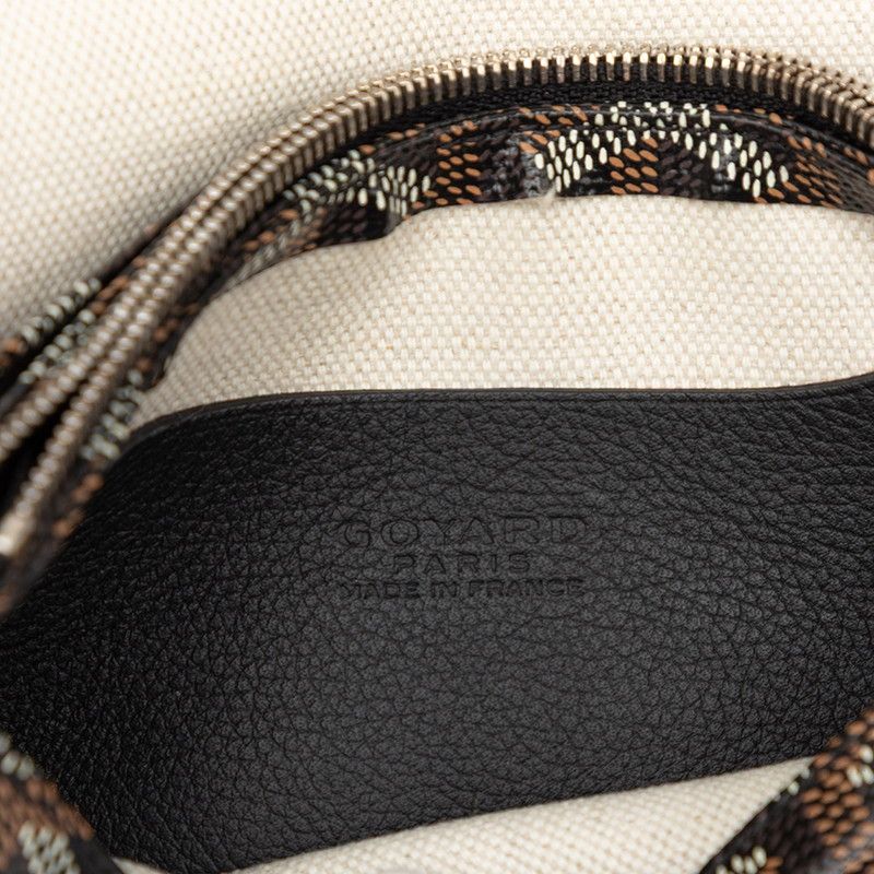 Goyard Plumet Crossbody Shoulder Bag Pouch Wallet Black Brown Leather — view 5