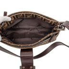 Fendi Zucca Mamma Bucket Shoulder Bag Brown Canvas Leather — view 4