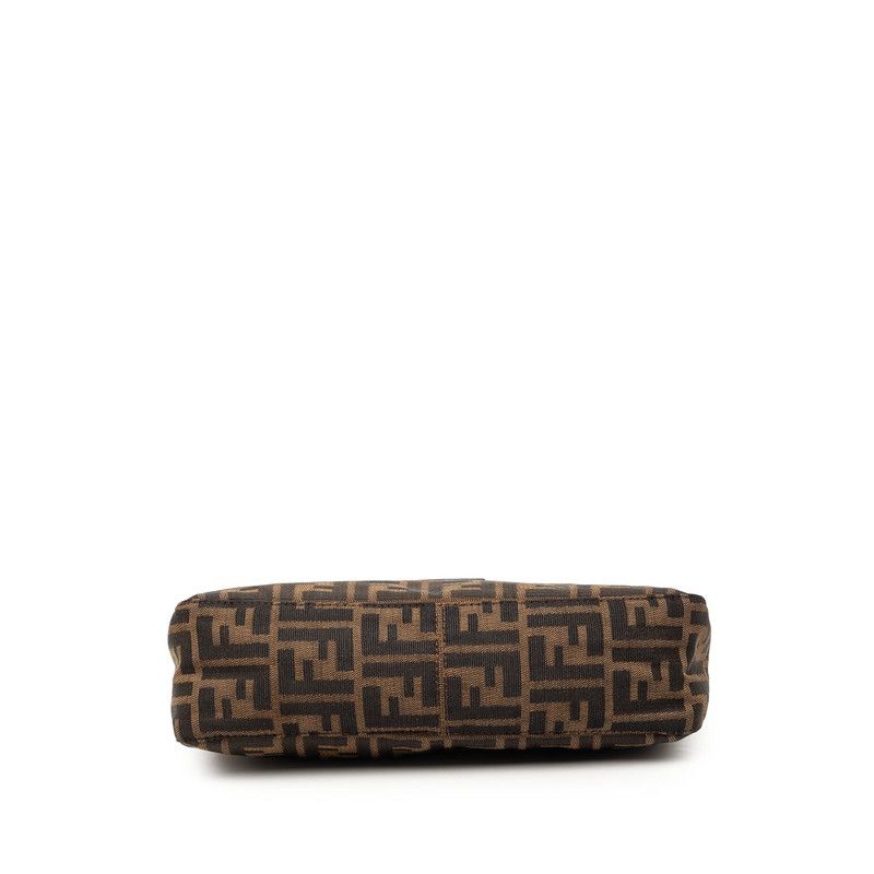 Fendi Zucca Mamma Bucket Shoulder Bag Brown Canvas Leather — view 3