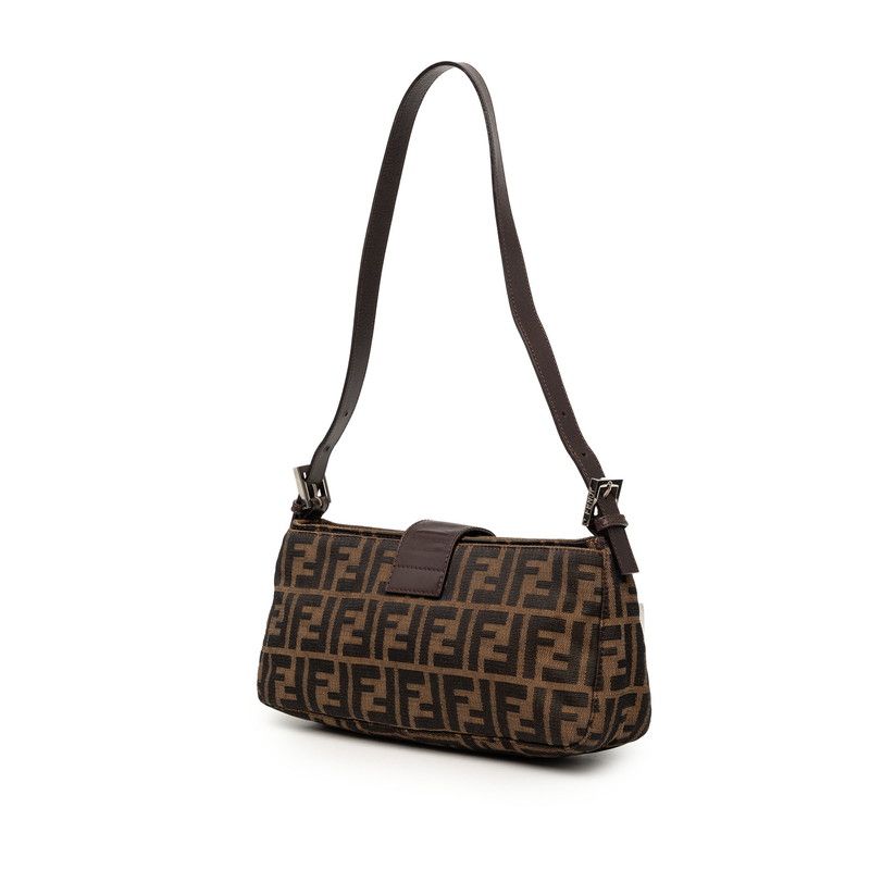 Fendi Zucca Mamma Bucket Shoulder Bag Brown Canvas Leather — view 2