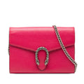 Gucci Dionysus Chain Wallet Shoulder Bag Crossbody Pink Leather