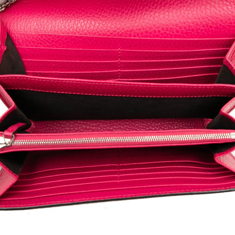 Gucci Dionysus Chain Wallet Shoulder Bag Crossbody Pink Leather — view 4
