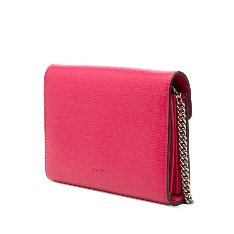 Gucci Dionysus Chain Wallet Shoulder Bag Crossbody Pink Leather — view 2