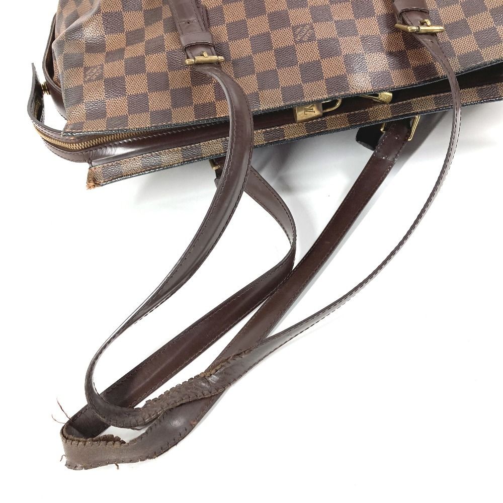 Louis Vuitton Shoulder Bag Chelsea Damier Canvas Ebene Brown — view 6