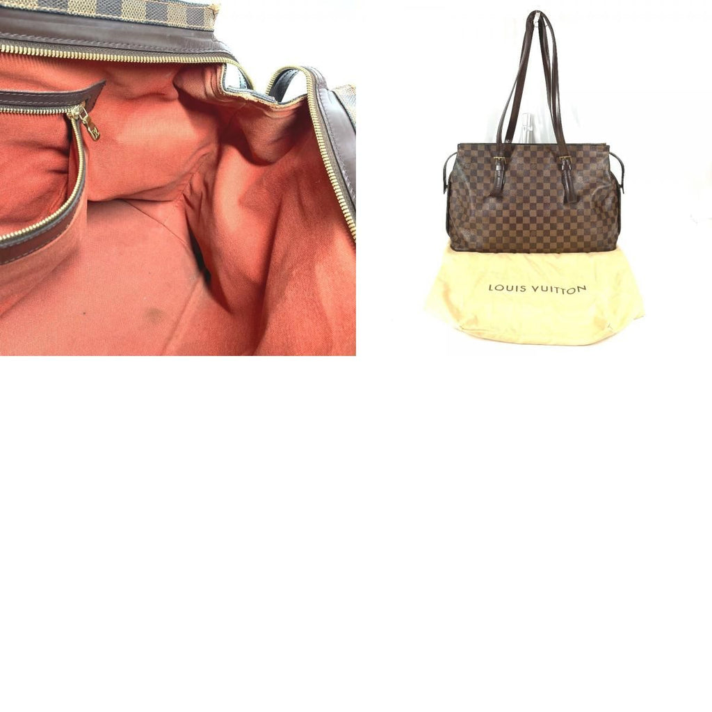 Louis Vuitton Shoulder Bag Chelsea Damier Canvas Ebene Brown — view 9