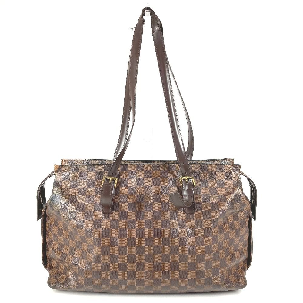 Louis Vuitton Shoulder Bag Chelsea Damier Canvas Ebene Brown — view 2