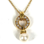 Tiffany & Co Necklace Door Knock Akoya Pearl Diamond Gold