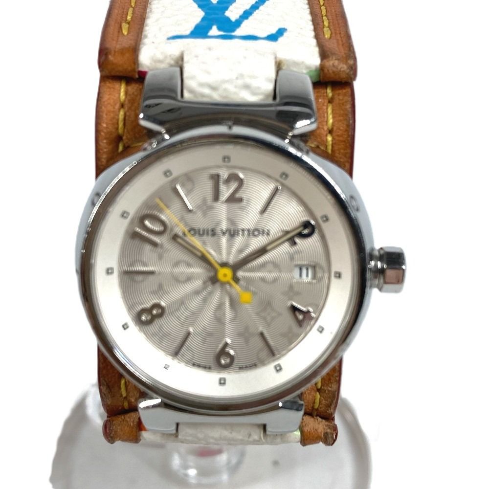 Louis Vuitton Watch Tumble Monogram Multicolor Canvas Blanc White