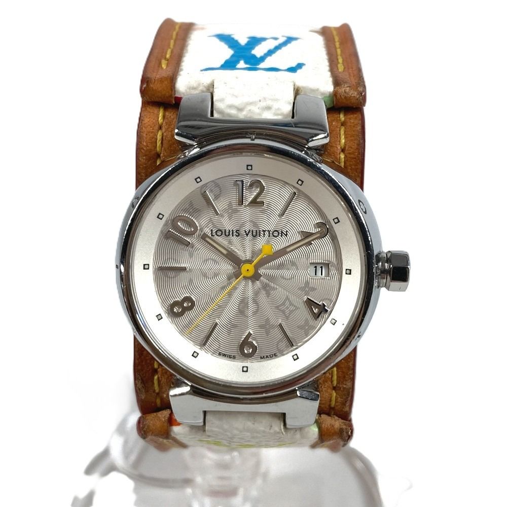 Louis Vuitton Watch Tumble Monogram Multicolor Canvas Blanc White — view 3