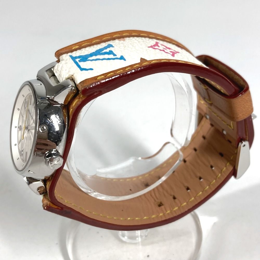 Louis Vuitton Watch Tumble Monogram Multicolor Canvas Blanc White — view 2