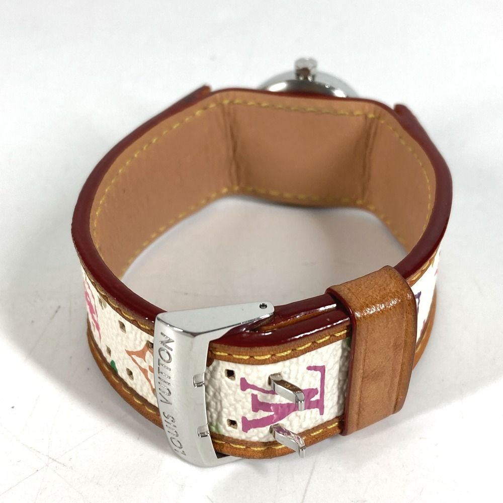 Louis Vuitton Watch Tumble Monogram Multicolor Canvas Blanc White — view 6