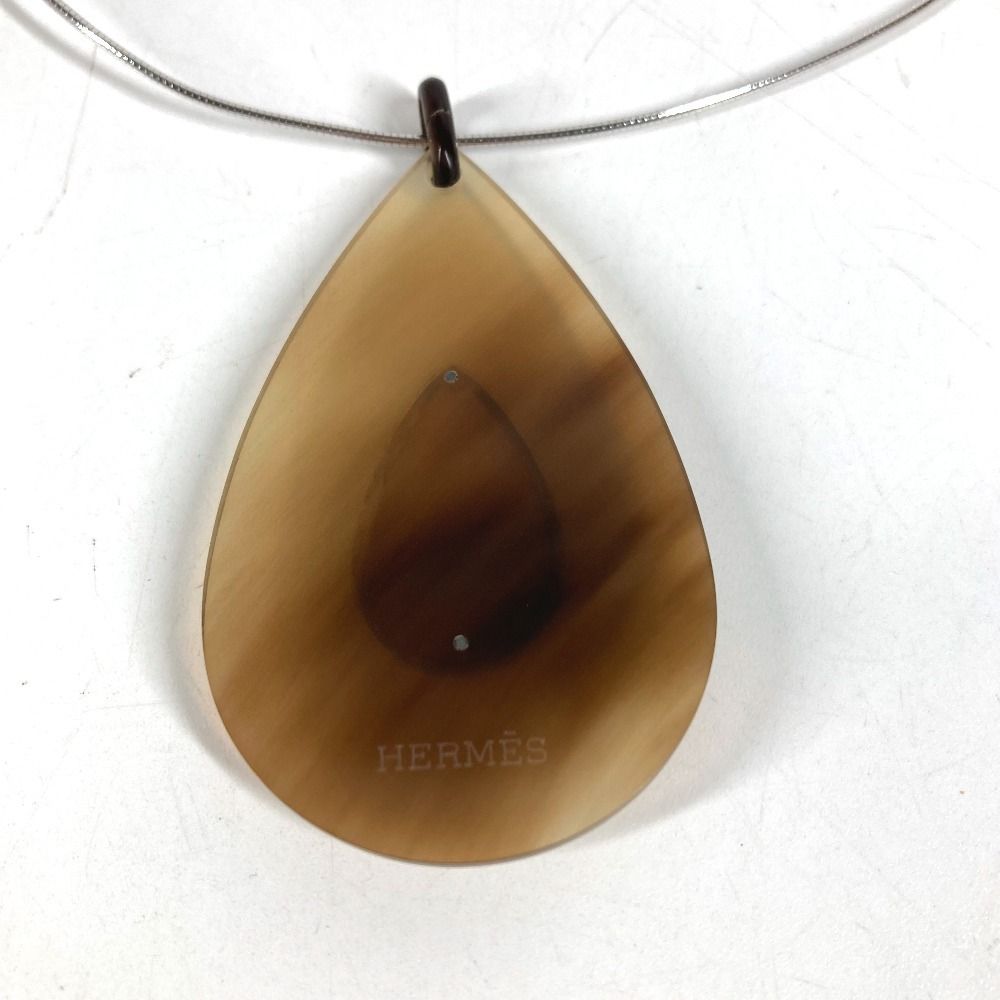 Hermes Necklace Buffalo Horn Brown — view 8