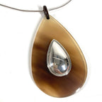 Hermes Necklace Buffalo Horn Brown