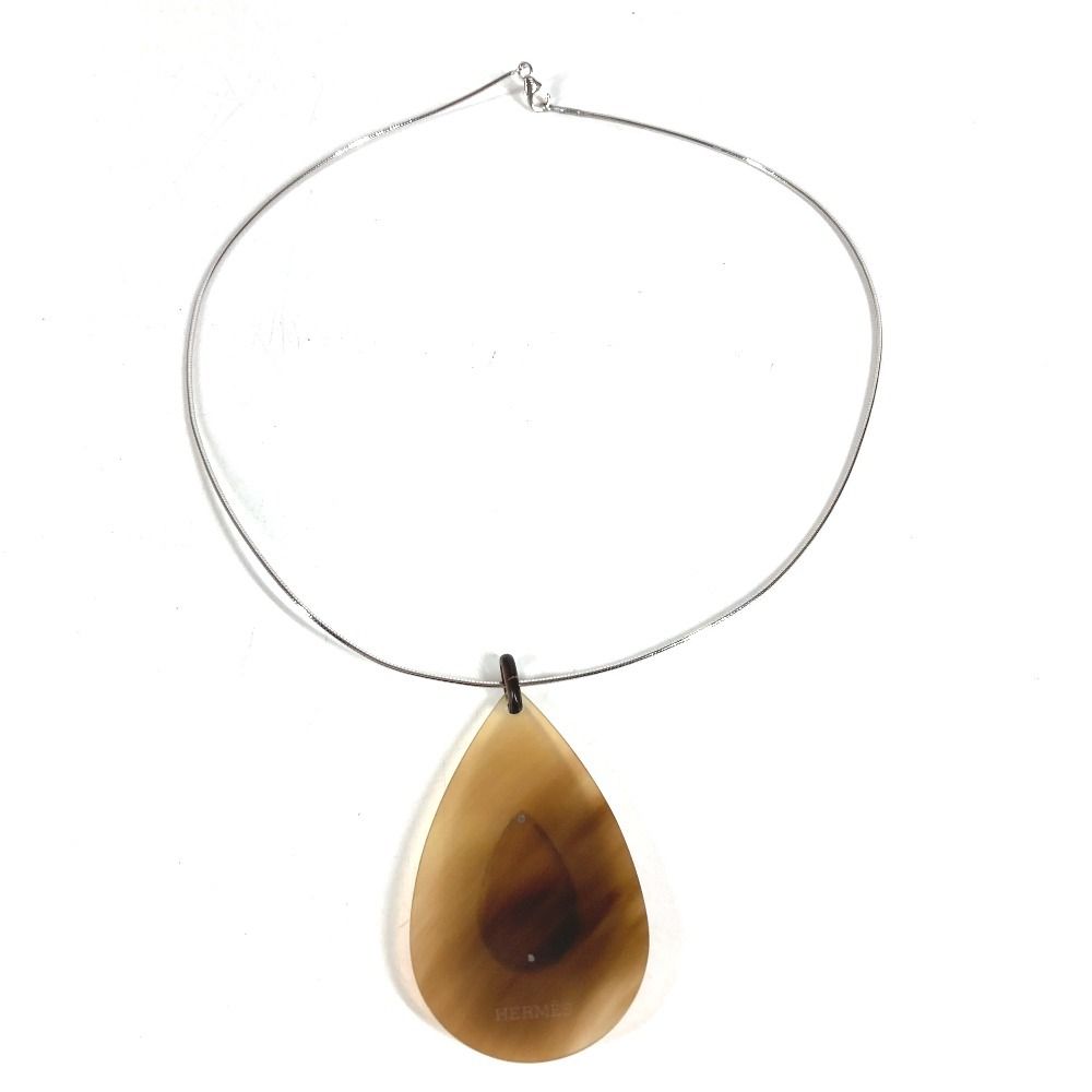 Hermes Necklace Buffalo Horn Brown — view 6