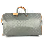 Louis Vuitton Boston Bag Keepall Bandouliere 50 Leather Canvas Gray — view 2