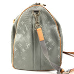 Louis Vuitton Boston Bag Keepall Bandouliere 50 Leather Canvas Gray — view 4