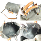 Louis Vuitton Boston Bag Keepall Bandouliere 50 Leather Canvas Gray — view 8